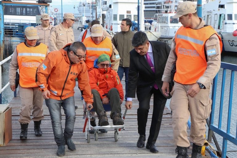 Rescate de turista herido. Ushuaia.