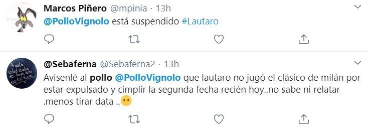 Los usuarios de Twitter contra el Pollo Vignolo