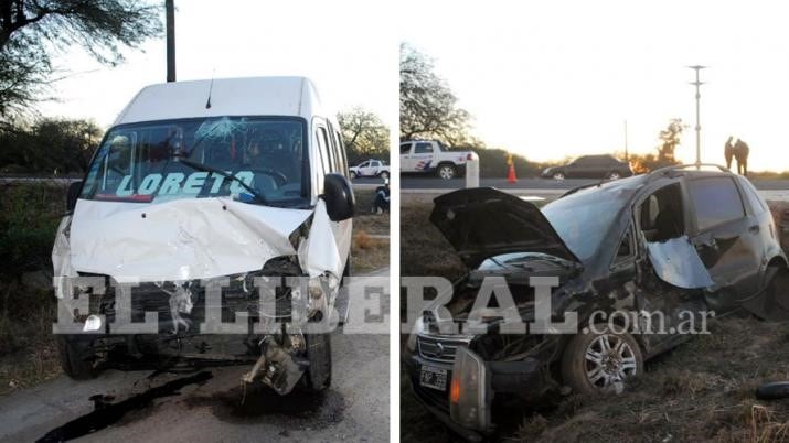 Así quedaron los dos vehículos involucrados en el accidente.