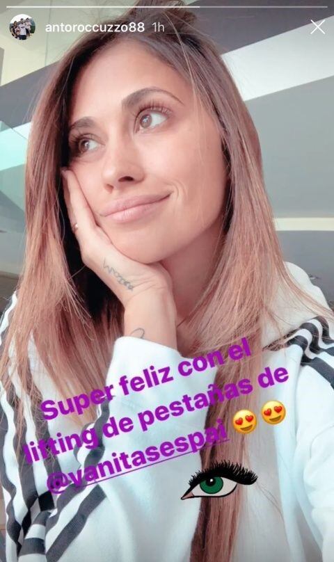 Anto Roccuzzo mostró cómo le quedó el lifting de pestañas