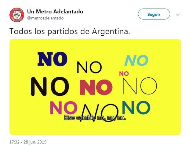 Meme tras la victoria de Argentina por 2-0 ante Venezuela