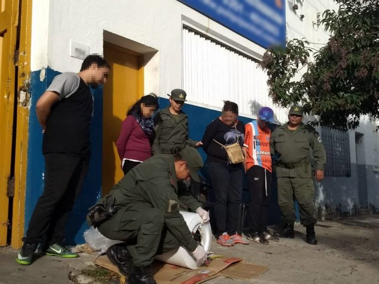 Gendarmería interceptó la marihuana proveniente de Formosa y que venía a Córdoba oculta en un termotanque. (Gendarmería Nacional)