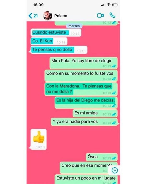 Se filtró un intenso cruce de palabras por Whatsapp entre El Polaco y Varia Aquino