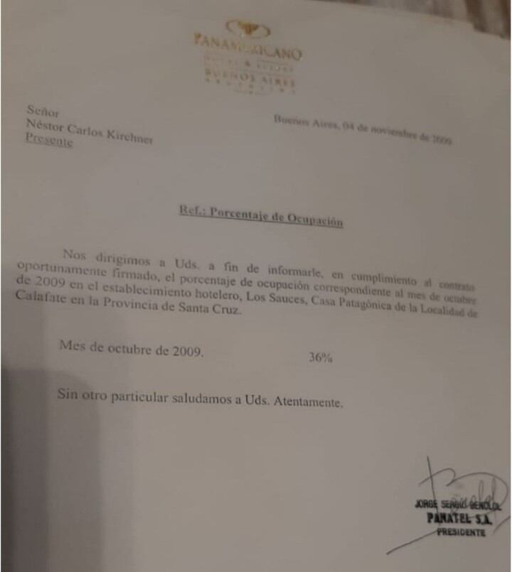 Documentos del hotel Los Sauces que Víctor Manzanares presentó ante la Justicia.