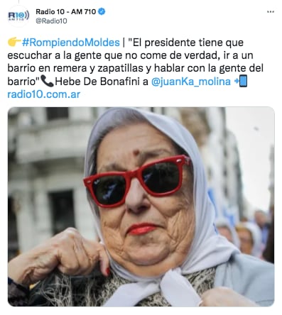 Hebe De Bonafini criticó a Alberto Fernández y al Gobierno.