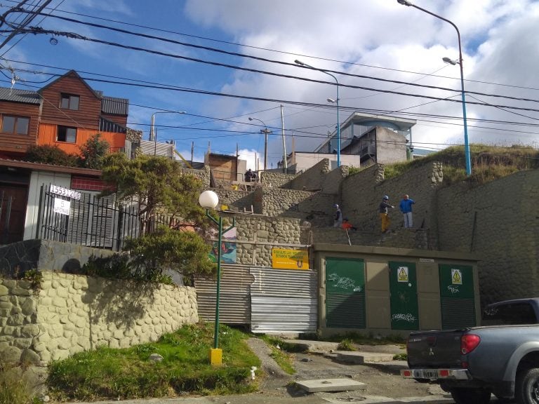 Arreglos de calles. Ushuaia.