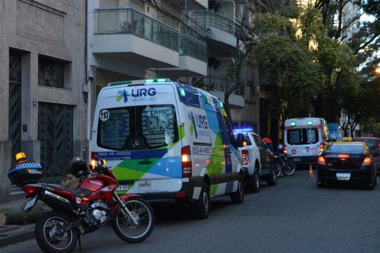 El incidente ocurrió en una obra en Balcarce al 1400. (Eugenia Iermoli)