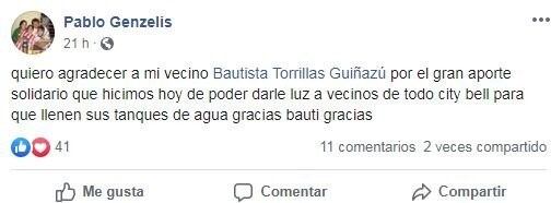 La empresa Edelap informó que el servicio tardaría hasta el jueves en ser restituido.