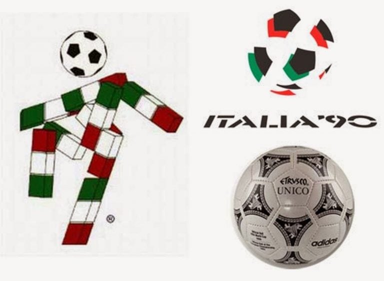 Ciao, típico saludo italiano, el nombre de la mascota del Mundial. Un objeto inanimado que representaba con cubos a un futbolista. Muy criticada. La ceremonia inaugural se repartió entre una animación con lo que en ese entonces era tecnología de punta, y un desfile con tintes de retrofuturismo. La salvó la interpretación en vivo del tema "Un Estate Italiana", el más lindo de los Mundiales.