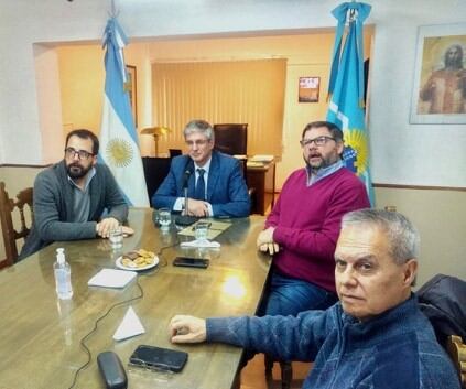 Sergio Ongarato en videoconferencia con el Presidente Alberto Fernandez.