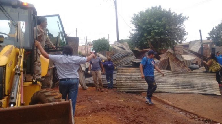 Comenzó la construcción de las nuevas casas en la Chacra 100. (Foto: El Territorio)