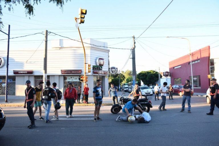 Accidente en pleno centro puntano.