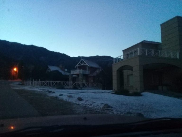 Nevó en la Sierra de los Comechingones en San Luis.