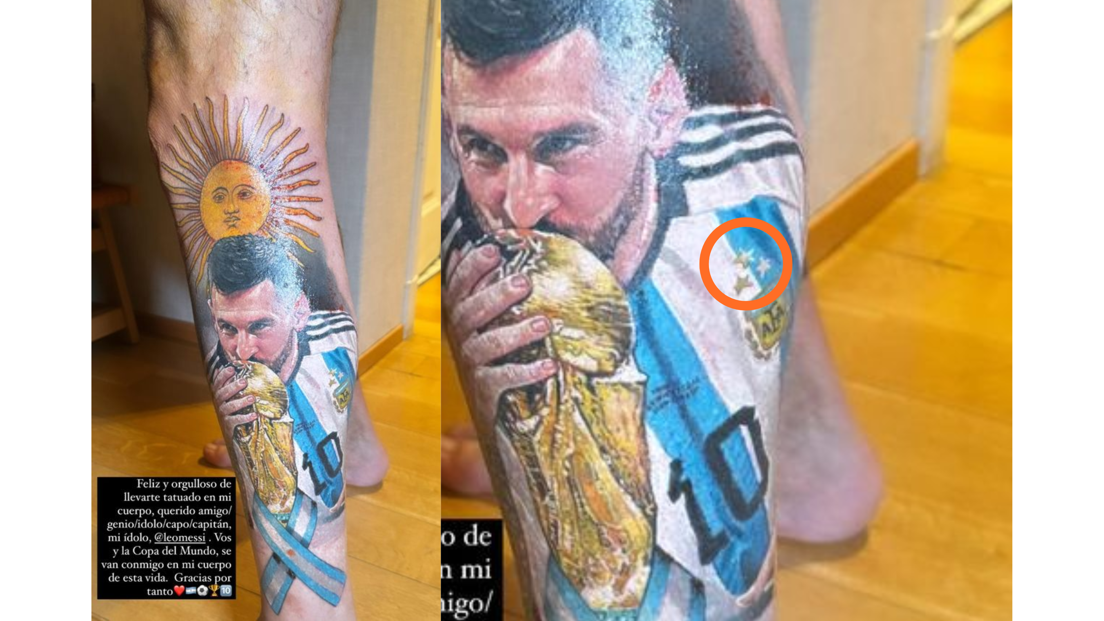 El detalle del tatuaje que se hizo Tinelli.