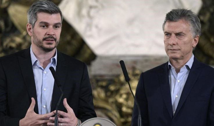 Marcos Peña y Mauricio Macri.