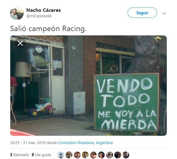 Los mejores memes de Racing campeón de la Superliga (Foto: Twitter)