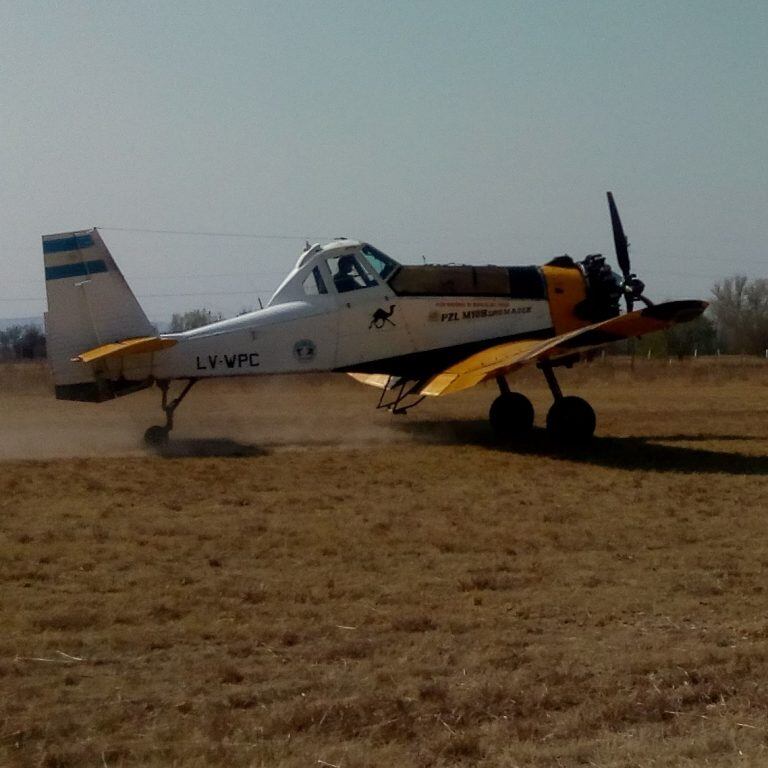 Bomberos y apoyo aereo en San Luis