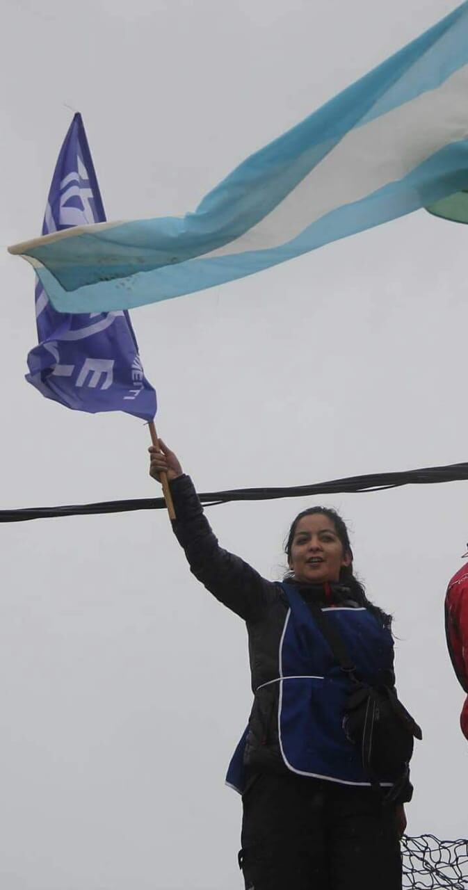 Pamela Atayra, secretaria de prensa de ATE.