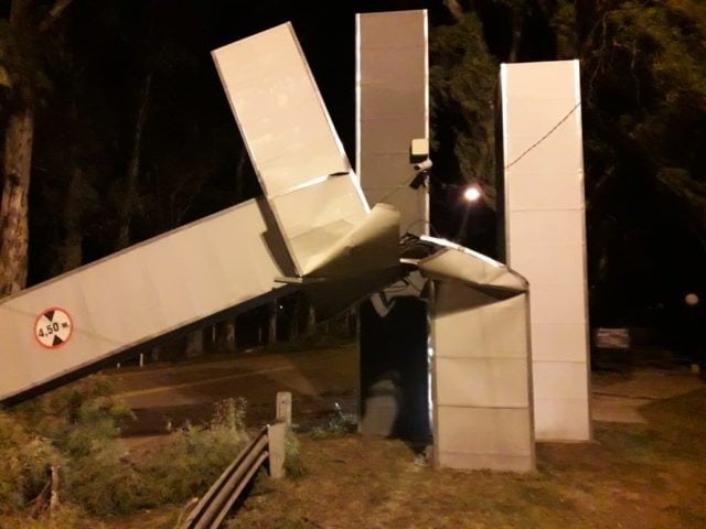 Destrozos en Huinca Renancó.