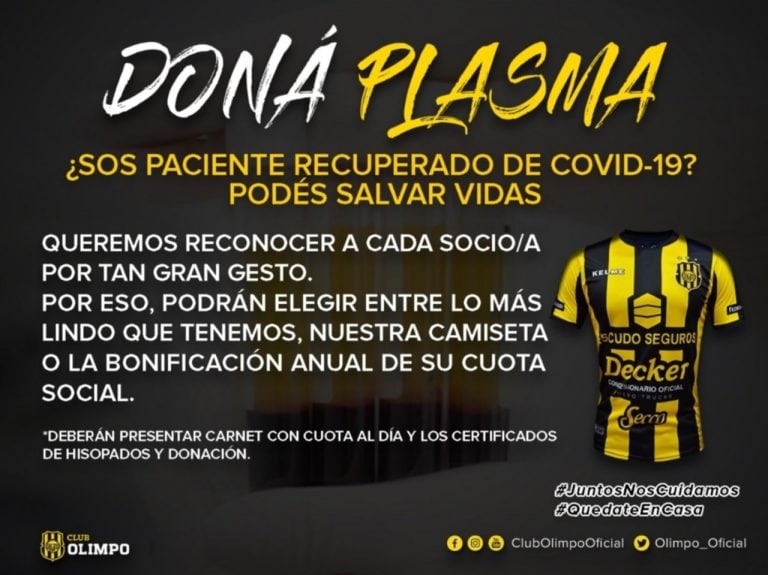 Olimpo: doná plasma