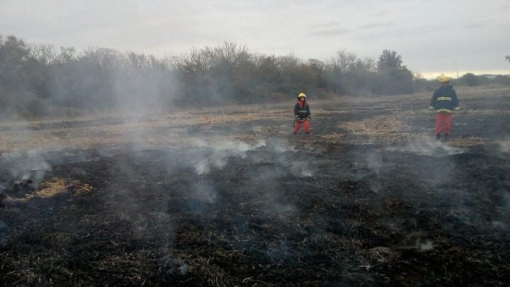 Incendio en zona rural de Arroyito