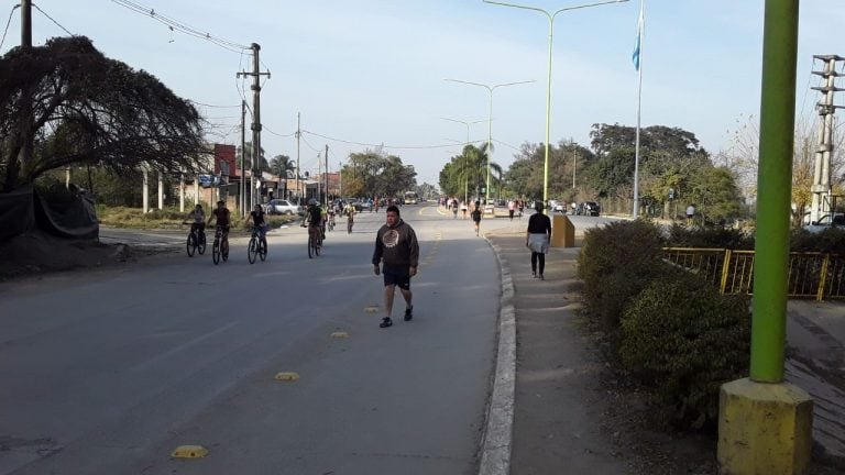 Avenida Perón en Yerba Buena.