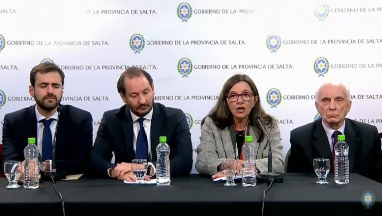 Conflicto docente: conferencia de prensa de funcionarios provinciales (Prensa Gobierno)