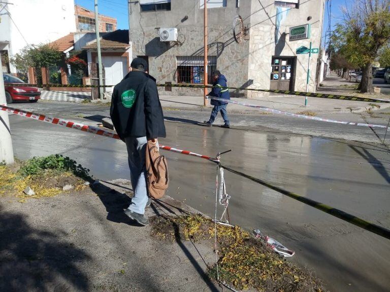 Reparación de pavimento en Brown y Patagones