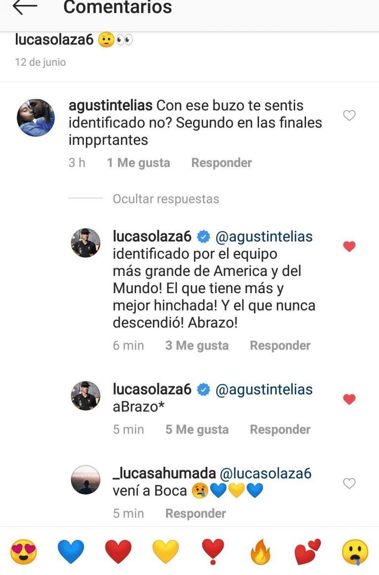 El cruce entre el hincha de River y el futbolista ex Boca.