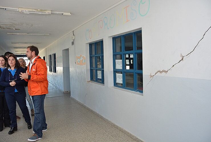 Tomasevich en el Colegio Marie Curie de San Luis.