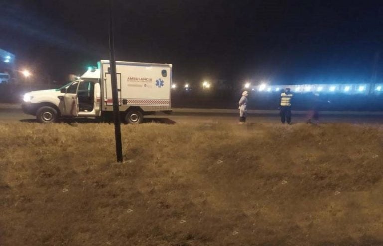 Una motocicleta chocó contra un poste en San Luis. (Policía de Salta)