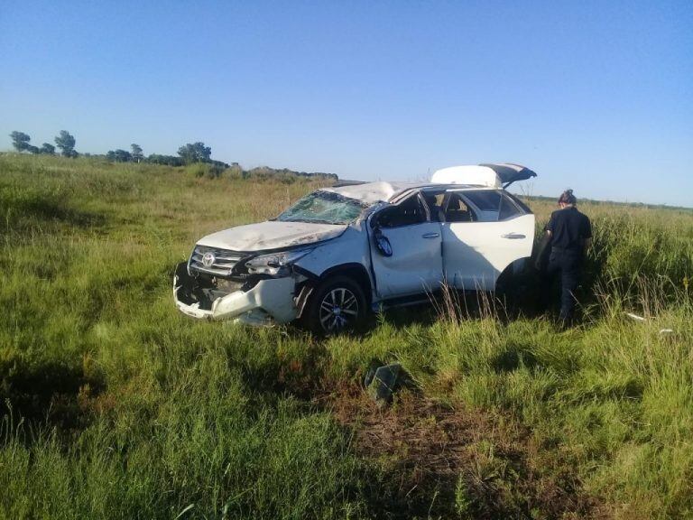 Accidente en Canals de los padres de Pablo Cismondi de Arroyito