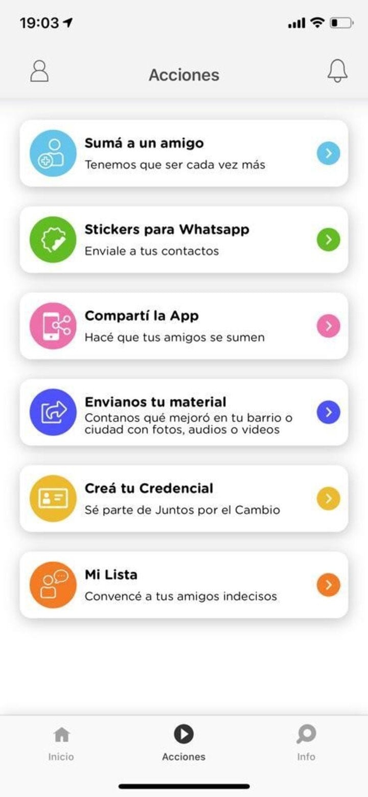 La nueva app de Cambiemos.