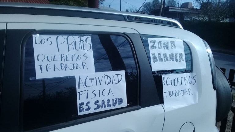 Protesta de profesionales de actividades saludables