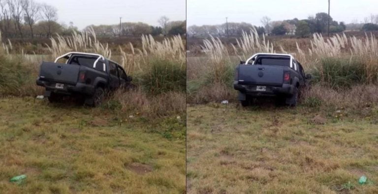 La Amarok de Alí quedó en una zanja (Web)