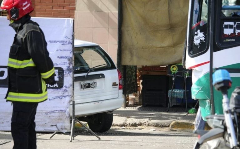 Accidente en pleno centro de San Juan.