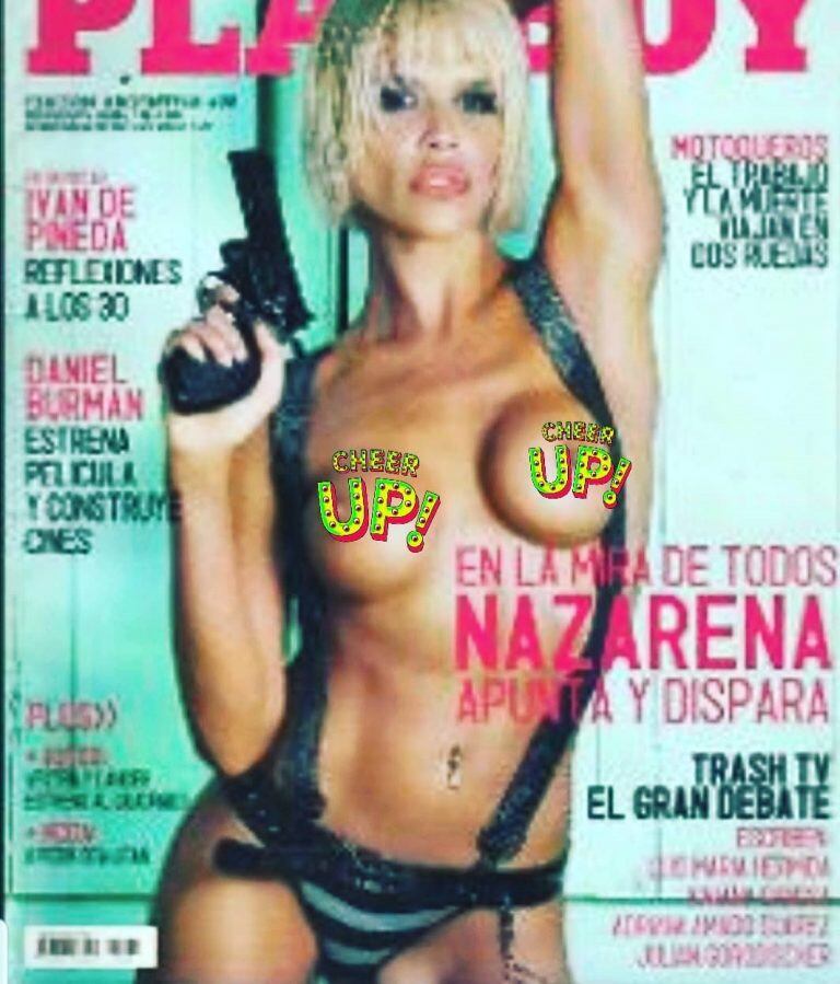 Nazarena Vélez compartió una tapa de Playboy en la que hizo topless y ocultó sutilmente sus lolas