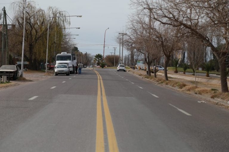 Avenida Dean Funes en San Rafael.