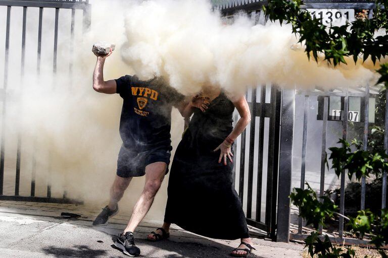 Manifestantes en Chile. (AFP)