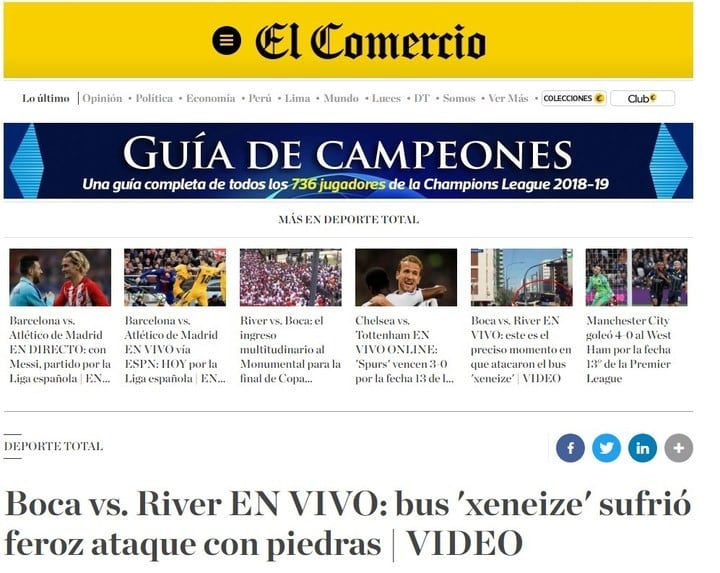 El Comercio de Perú.