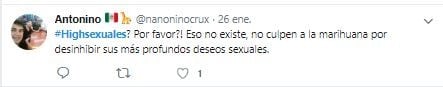 Los usuarios opinaron en Twitter sobre la highsexualidad (Captura de Twitter)