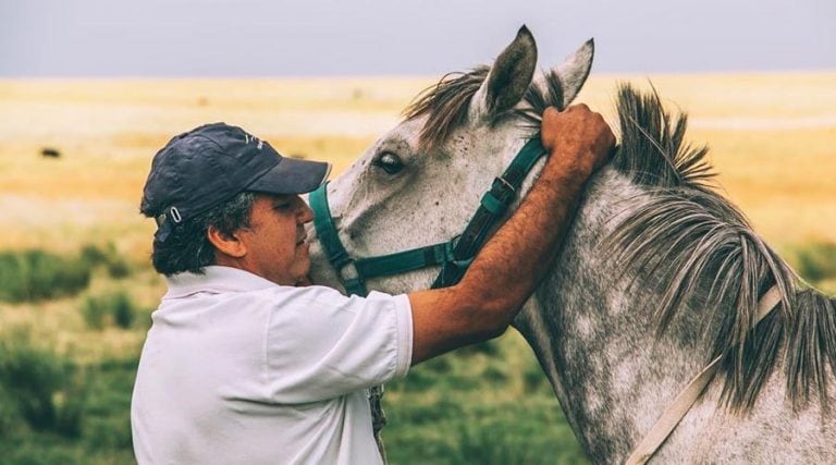 Carabajal organiza clínicas donde se experimenta la relación de las personas con los caballos (Facebook)