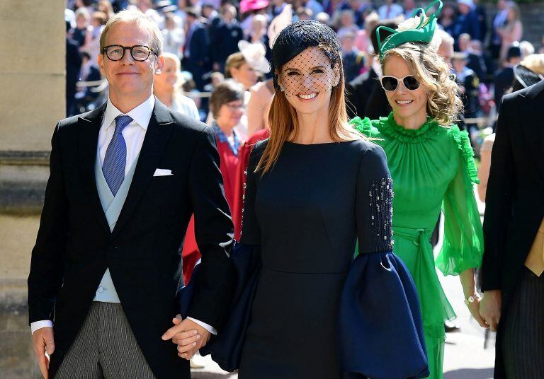 Sarah Rafferty y su esposo. Foto: AFP.