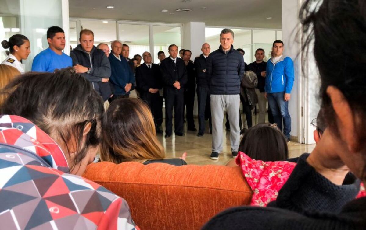 Macri visitó a los familiares de la tripulación del submarino