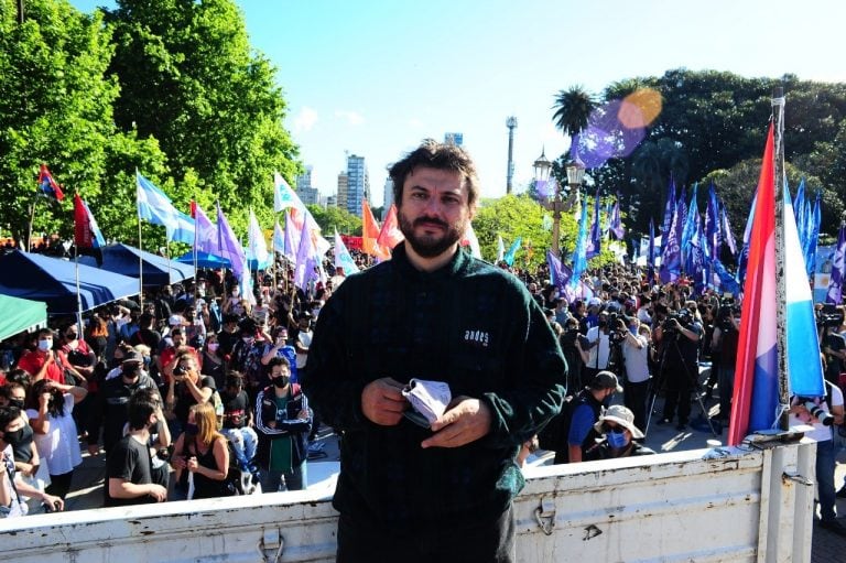 Grabois en La Rural. (Foto: Clarín)