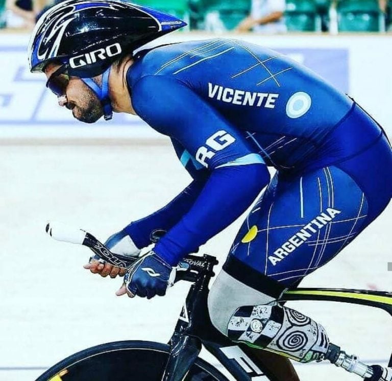 El ciclista bolivarense Juan Ignacio Vicente (Foto: Instagram)