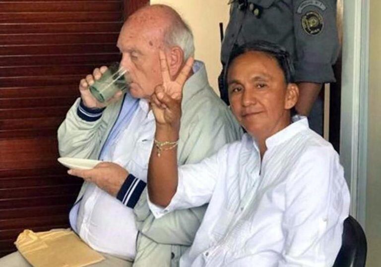 Raúl Noro junto a Milagro Sala, en foto de archivo.