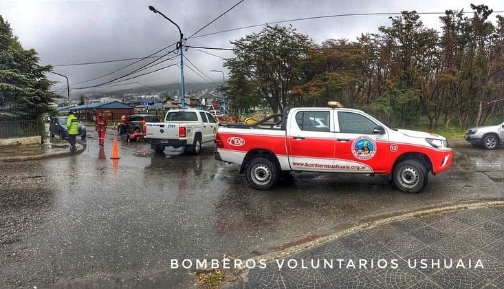 Accidente vial. Ushuaia.