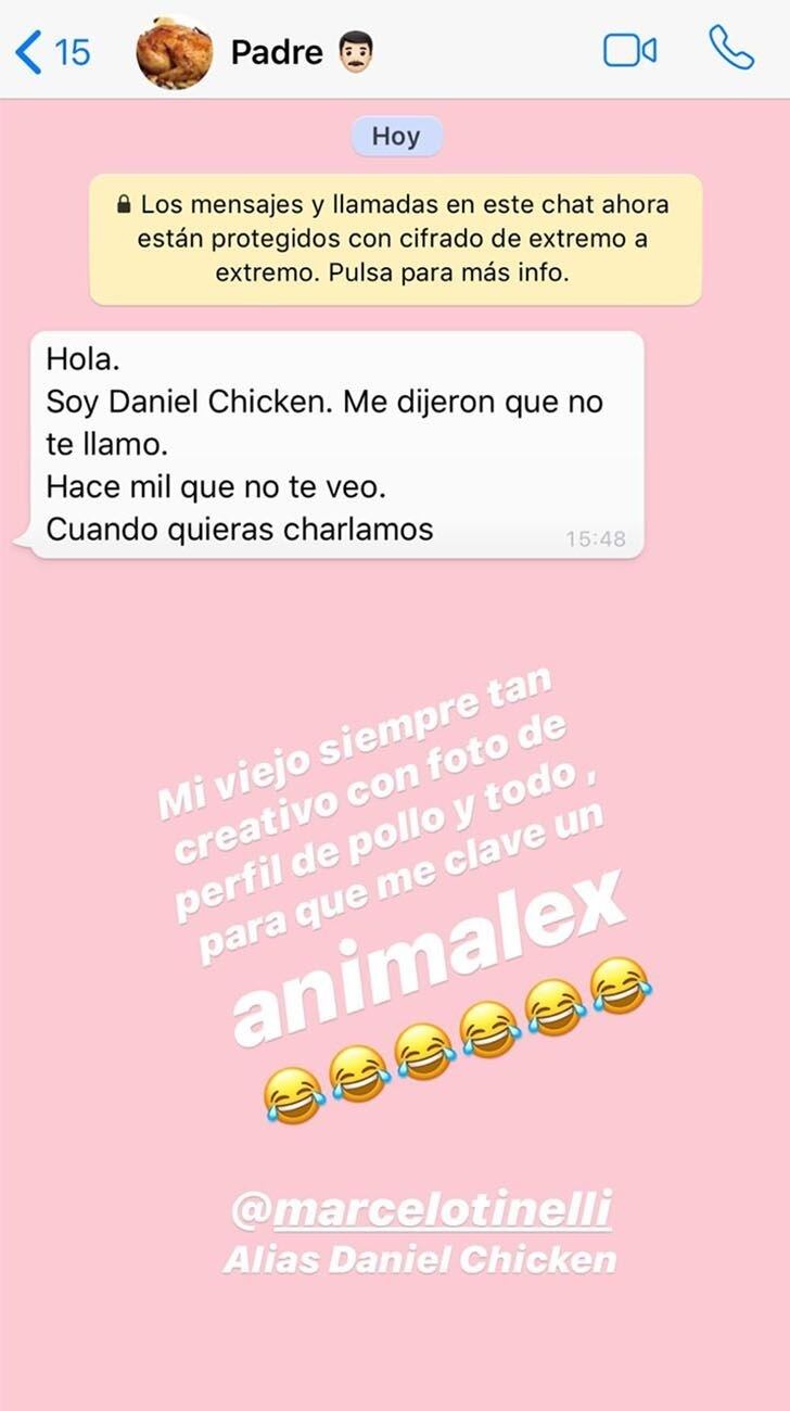 El intento de Marcelo Tinelli por que Cande coma carne (Instagram)