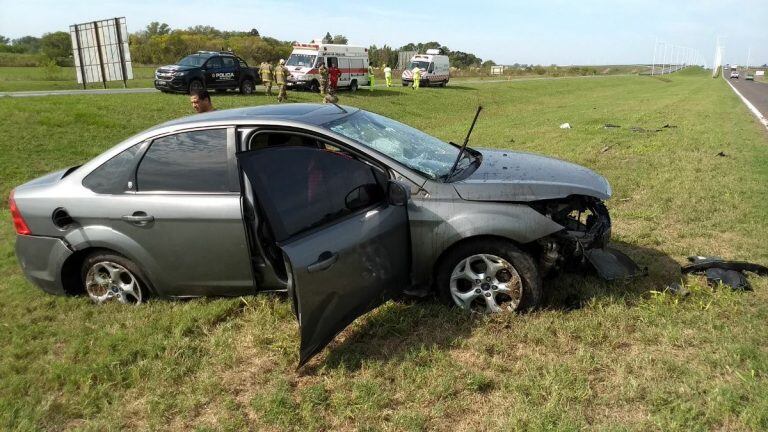 Accidente en Roldán.